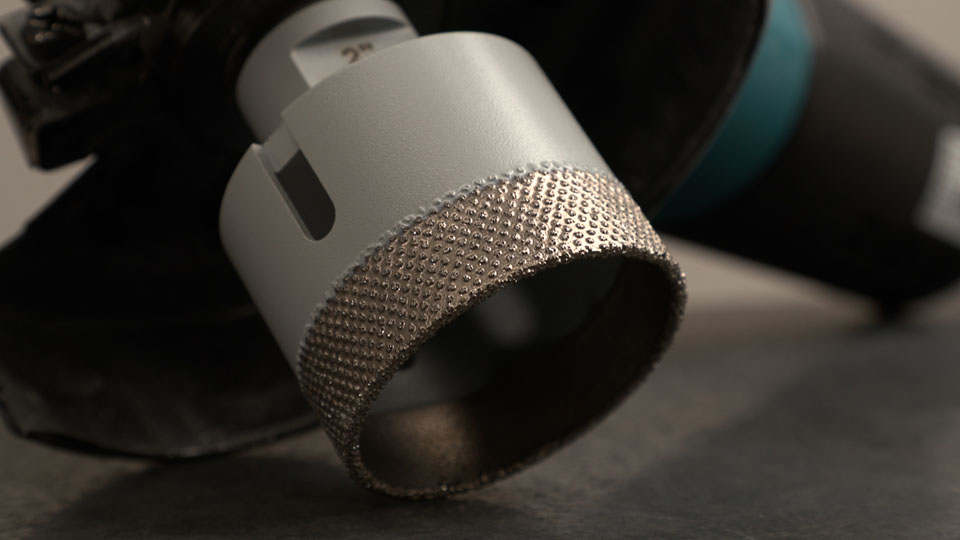 close-up of diamond pattern